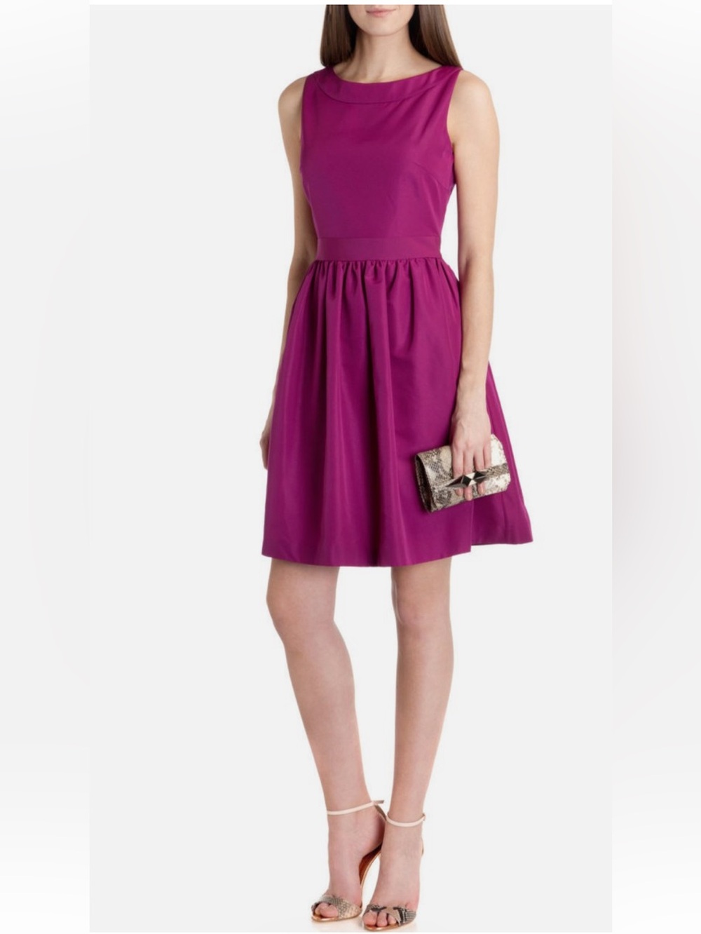 Ted Baker Women’s Fuchsia Sleeveless Fit-and-Flare Dress